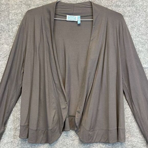 SURVIVAL Cardigan Women's Medium Gray Open Front Lightweight Long Sleeve Drape - Picture 1 of 12